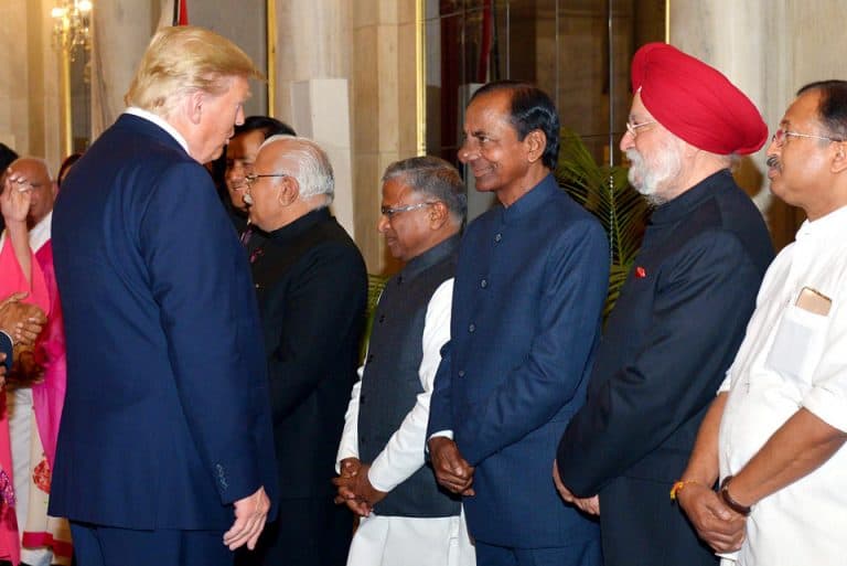 Cm Kcr Met Us President Donald Trump In A Dinner Hosted By President Ram Nath Kovind 25 02 2020 03