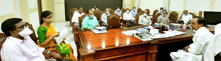 Cm Kcr Held A Review Meeting On Non Agriculture Lands Registration Process 15 11 2020