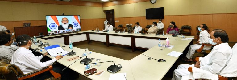 Cm Sri Kcr Participated In The Video Confernece Held By Prime Minister Sri Narendra Modi 08 04 2021