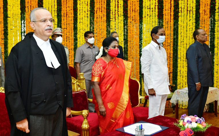 Governor Administers Oath Of Office To New Chief Justice Satish Chandra Sharma 11 10 2021 1