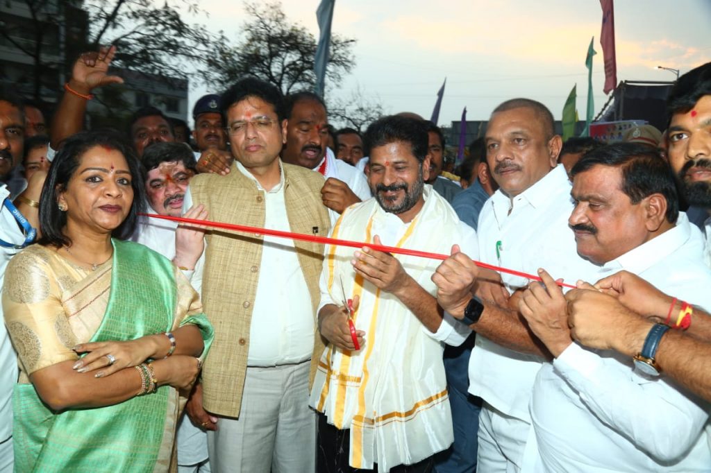 Cm Revanth Reddy Inaugurated Second Level Flyover At Bairamalguda 09 03 2024 (2)