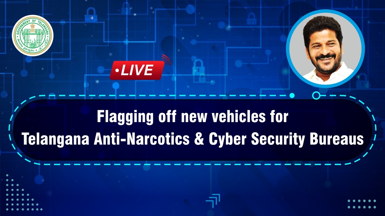 Cm Revanth Reddy Flagged Off The New Vehicles Of Telangana Anti Narcotics And Telangana Cyber Security Bureau At Command And Control Centre In Hyderabad 02 07 2024 (1)
