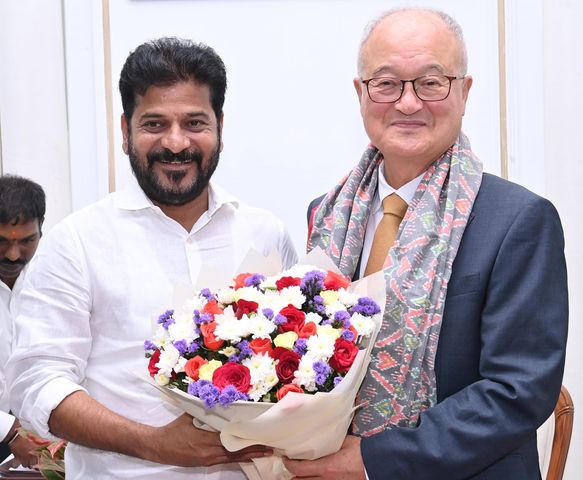Mr. Ki Hak Sung Ceo And Chairman Of Youngone Corporation Met Cm Revanth Reddy 01 07 2024 1