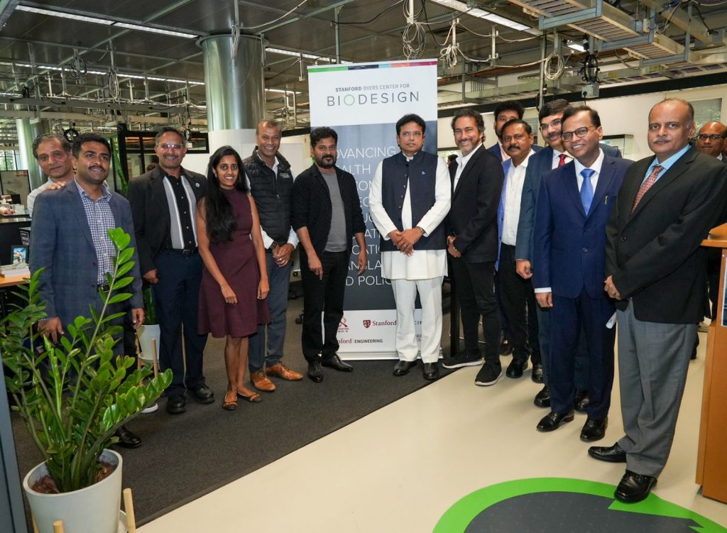 Cm Revanth Reddy And Minister Sridhar Babu Met With Senior Representatives Of The Stanford Byers Center For Biodesign At Stanford University (1)