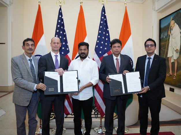 Corning Leadership Team Led By Ronald Verkleeren, Senior Vice President Met Cm Revanth Reddy And Minister Sridhar Babu 02