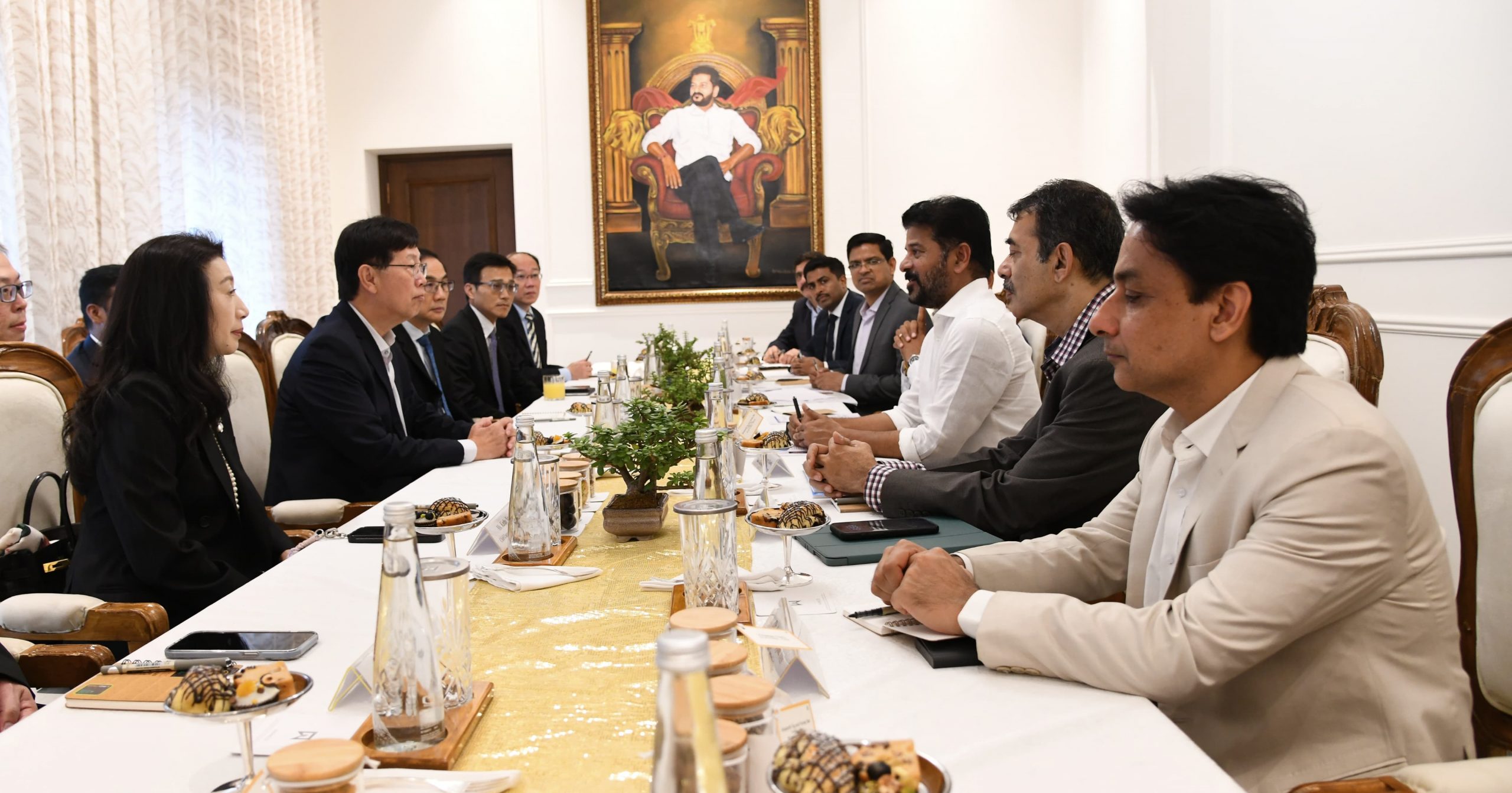 Foxconn Chairman Young Liu Met Chief Minister Sri A. Revanth Reddy In New Delhi 16 08 2024 03