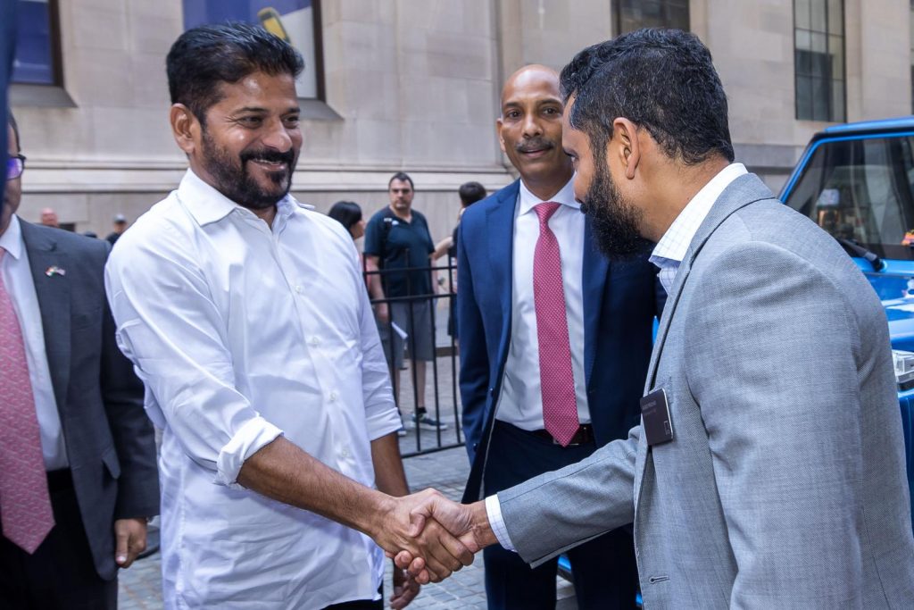 Telangana Delegation Led By Cm Revanth Reddy Visited To The Historic New York Stock Exchange 1