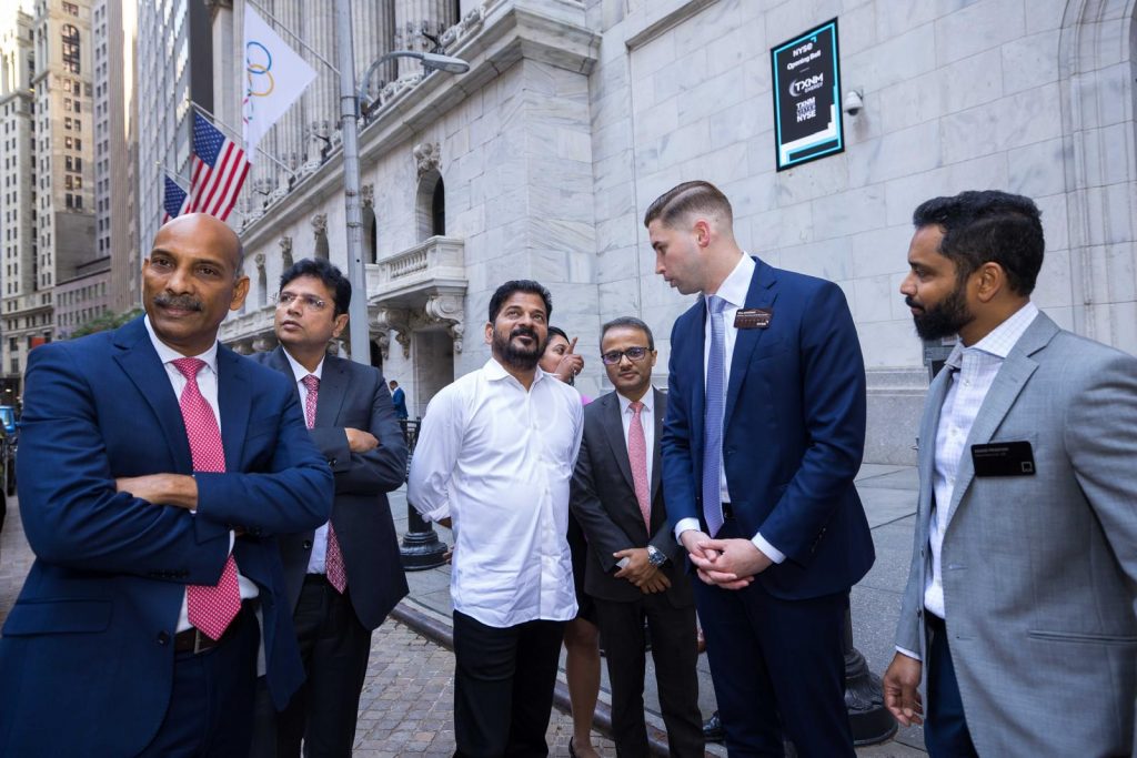 Telangana Delegation Led By Cm Revanth Reddy Visited To The Historic New York Stock Exchange 4