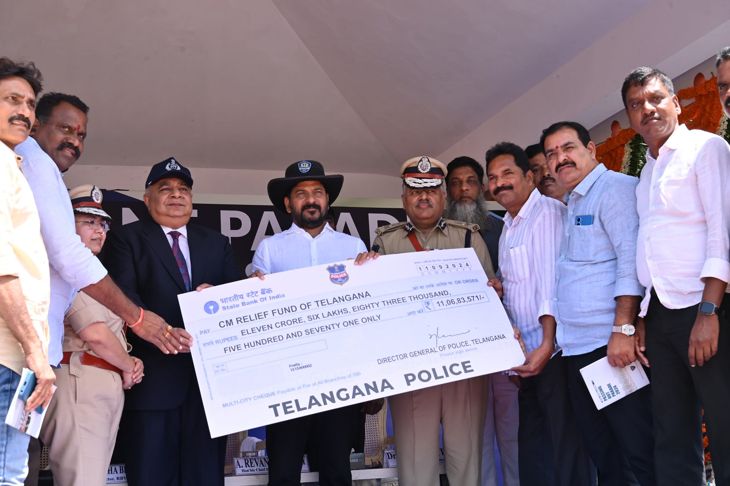 Cm Revanth Reddy Participated In The Passing Out Parade At Telangana Police Academy 11 09 2024 1